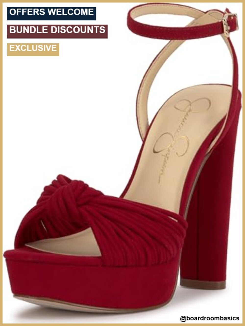 Faux Leather Block Heel Platform Sandals Open Toe Ankle Strap Dress